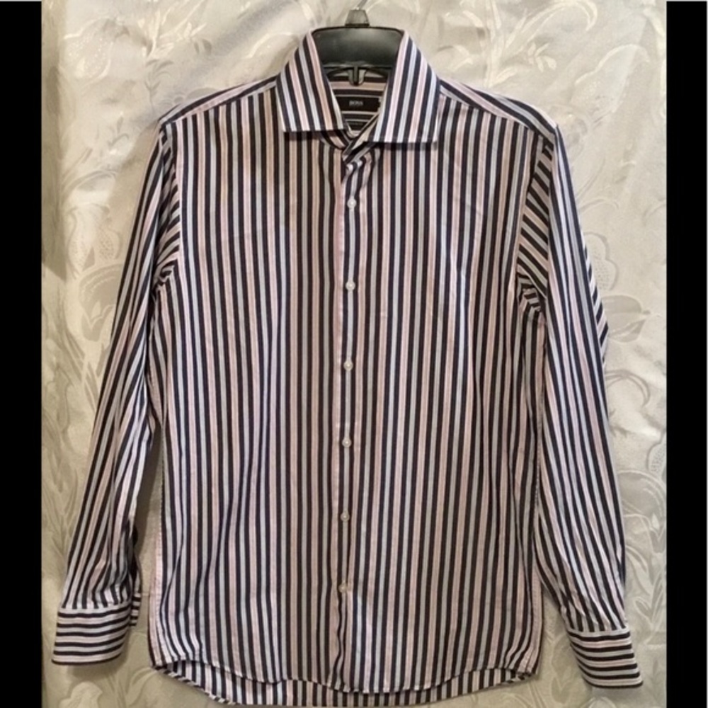 Boss Hugo Boss Thick Stripe Button   Down Shirt